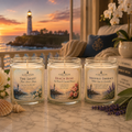 Beach Rose Glass Candle, 11oz
