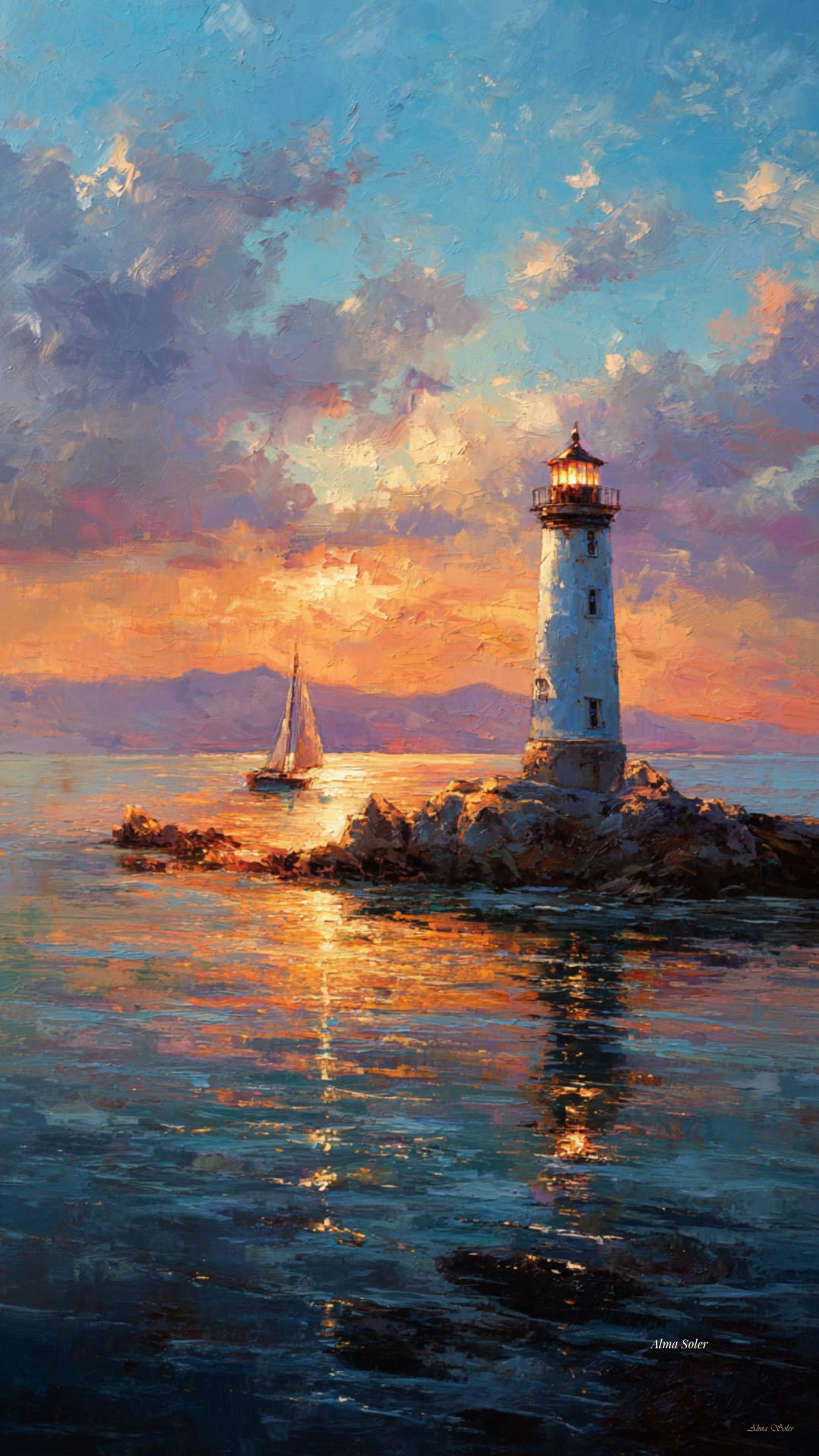 Lighthouse at Sunset — Where the Light Waited