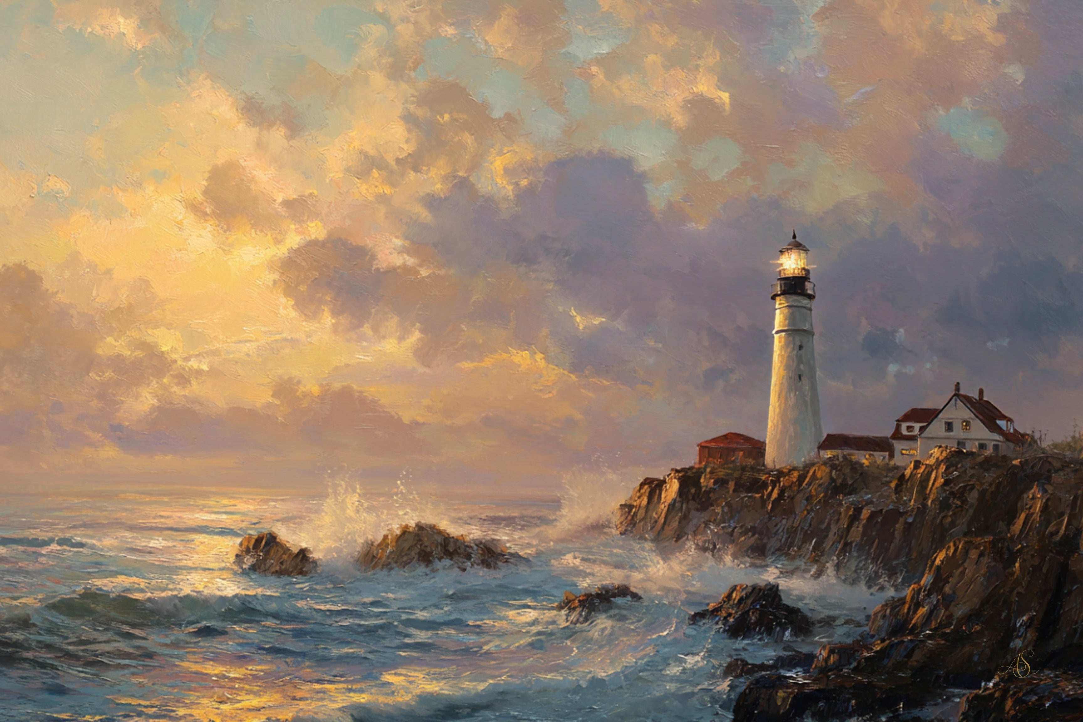 The Light That Guides the Heart — Digital Art Print — 36x24 in (landscape)